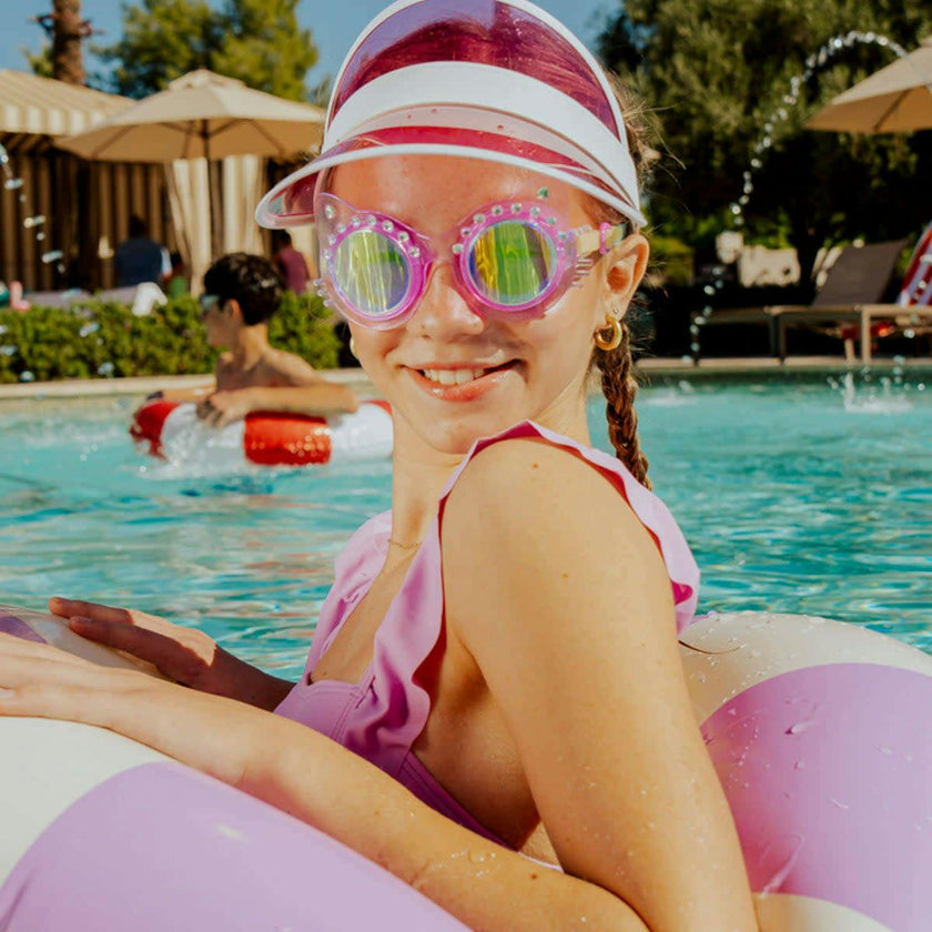 Frosted Feline Kids’ Swim Goggles