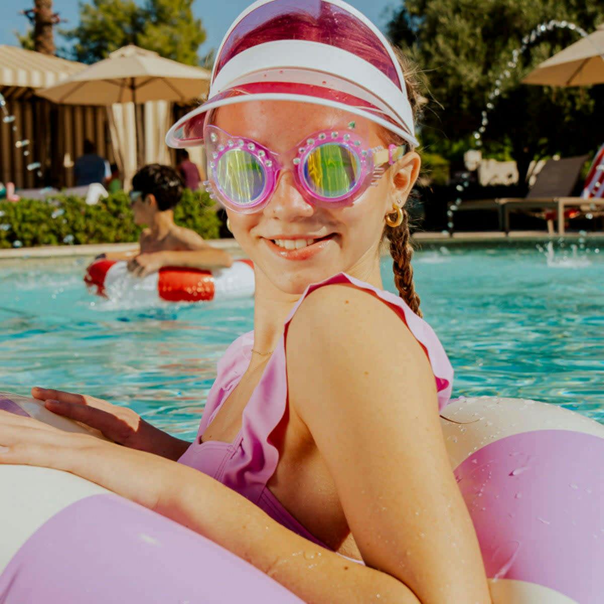 Frosted Feline Kids’ Swim Goggles