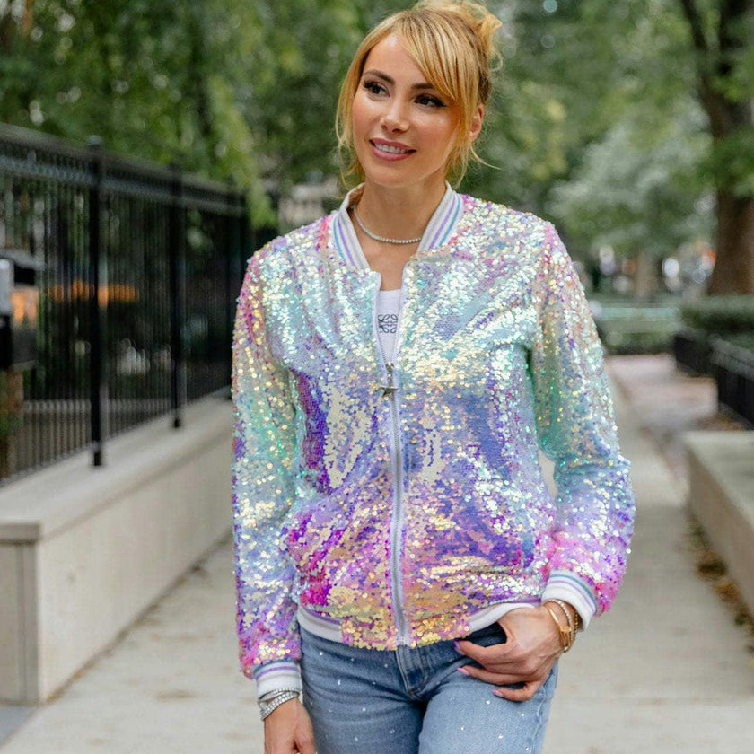 Women's Icy Ombre Sequin Jacket