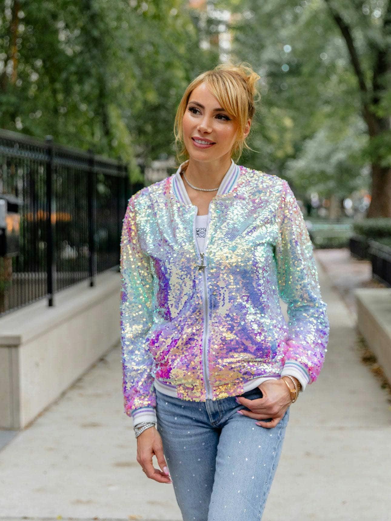 Women's Icy Ombre Sequin Jacket