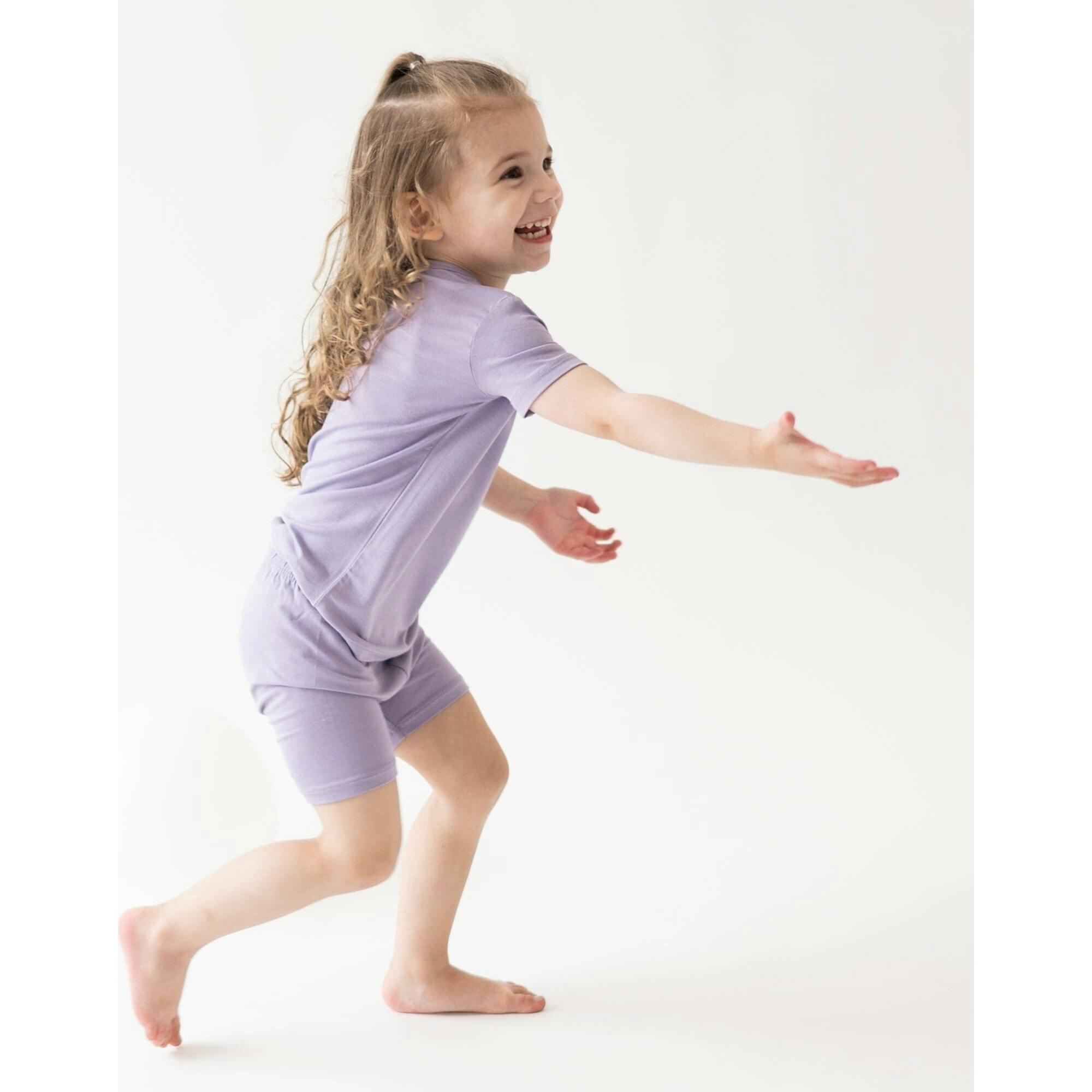 Short Sleeve Toddler Pajama Set, Taro