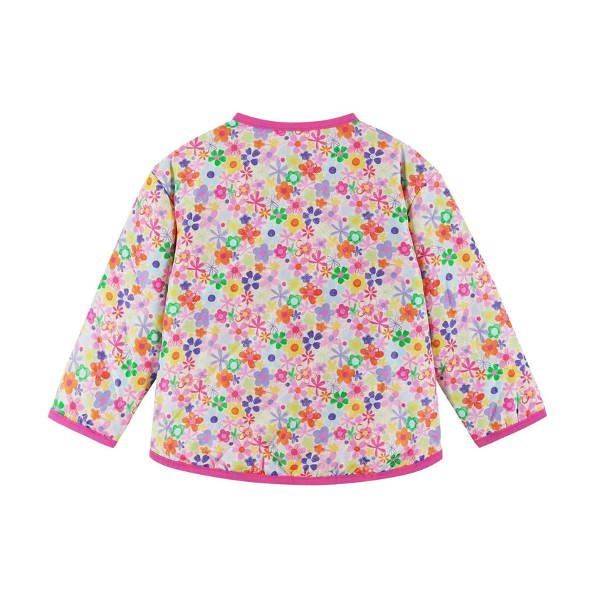 Infant Girls Cream Bomber | Floral Print