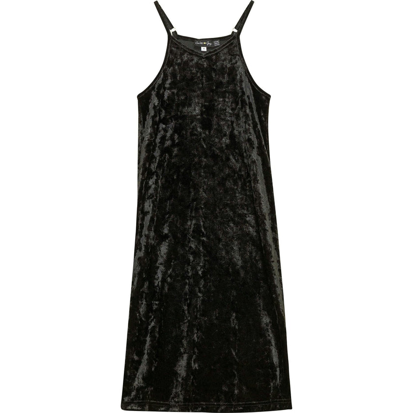 Crushed Velour Maxi Jumper Black