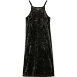 Crushed Velour Maxi Jumper Black