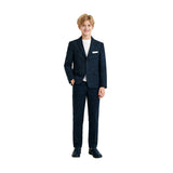 Blue Benjamin Textured Pattern Blazer Suit Set