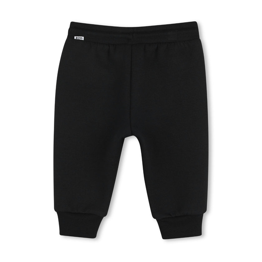 Black Zip-Up Tracksuit Set