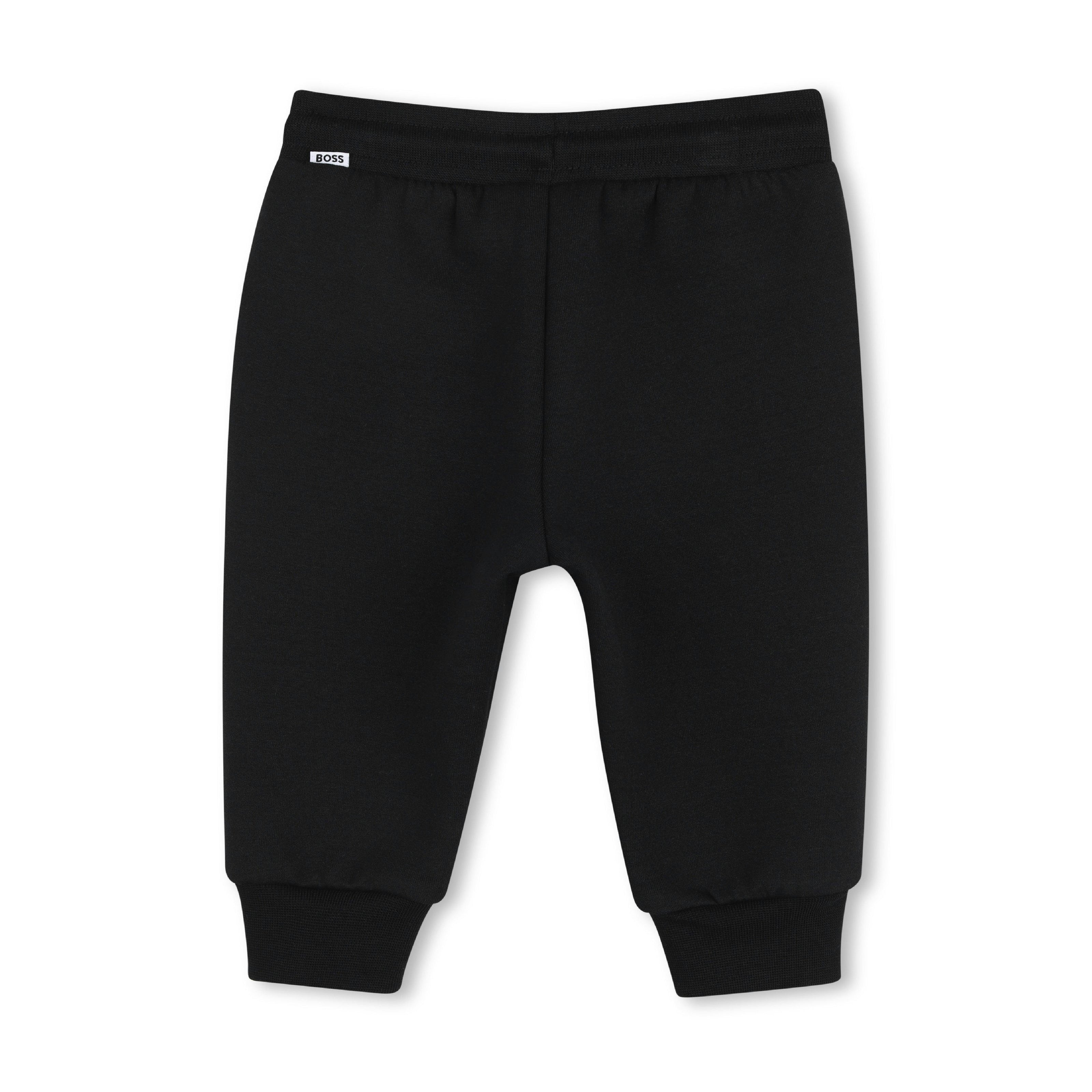 Black Zip-Up Tracksuit Set