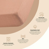 Kaleidoscope Copper Cotton Fitted Crib Sheet