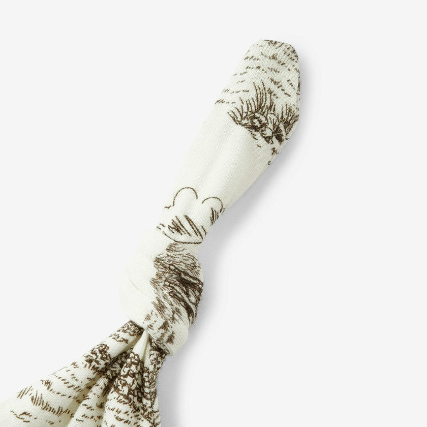 Country Toile Luxe Stretch Knotted Beanie Hat