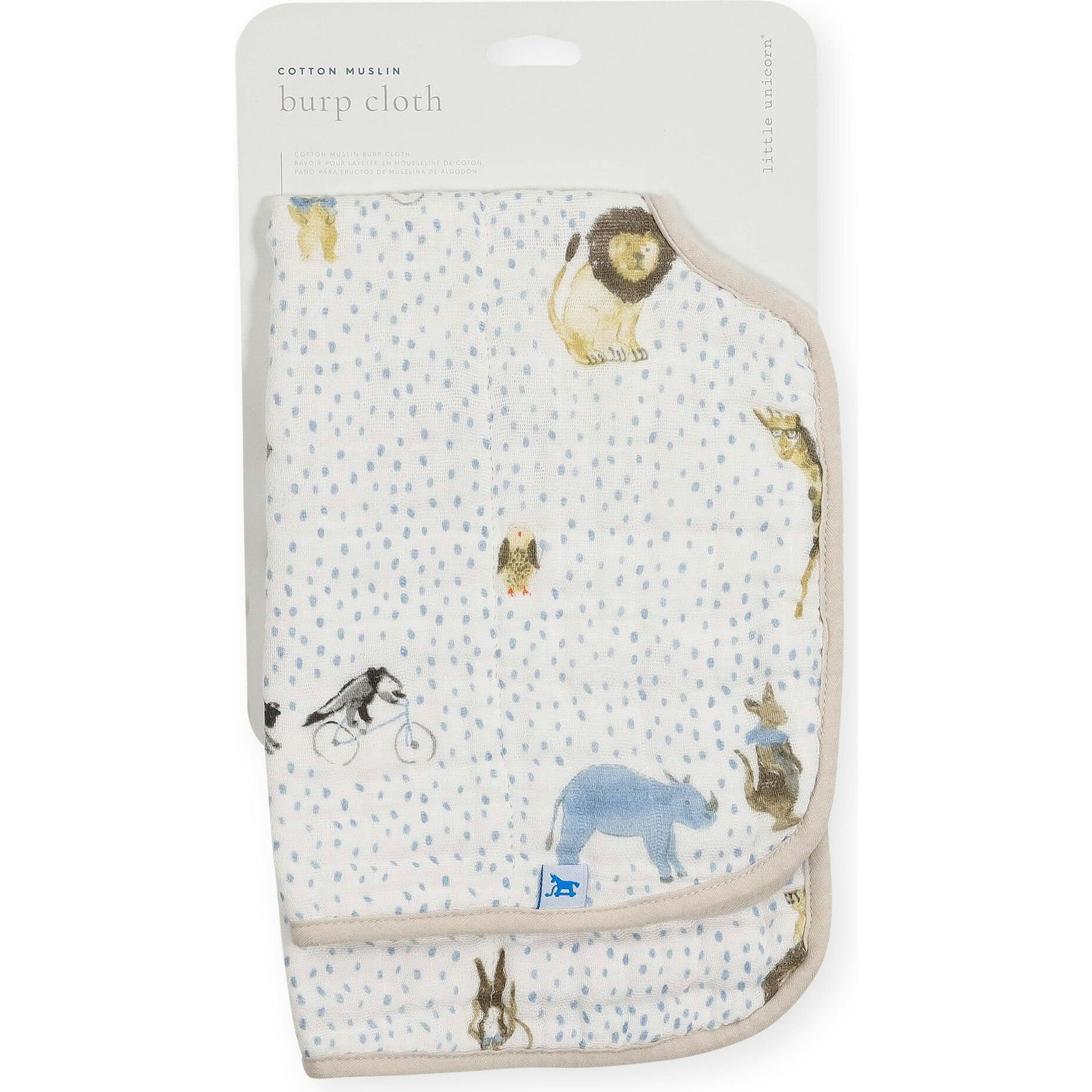 Cotton Muslin Burp Cloth - Party Animals