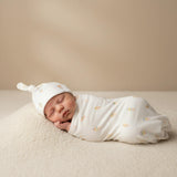 Organic Swaddle Blanket & Hat Set