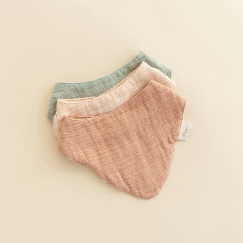 Kaleidoscope Rose Cotton Bandana Baby Bib (3 Pack)