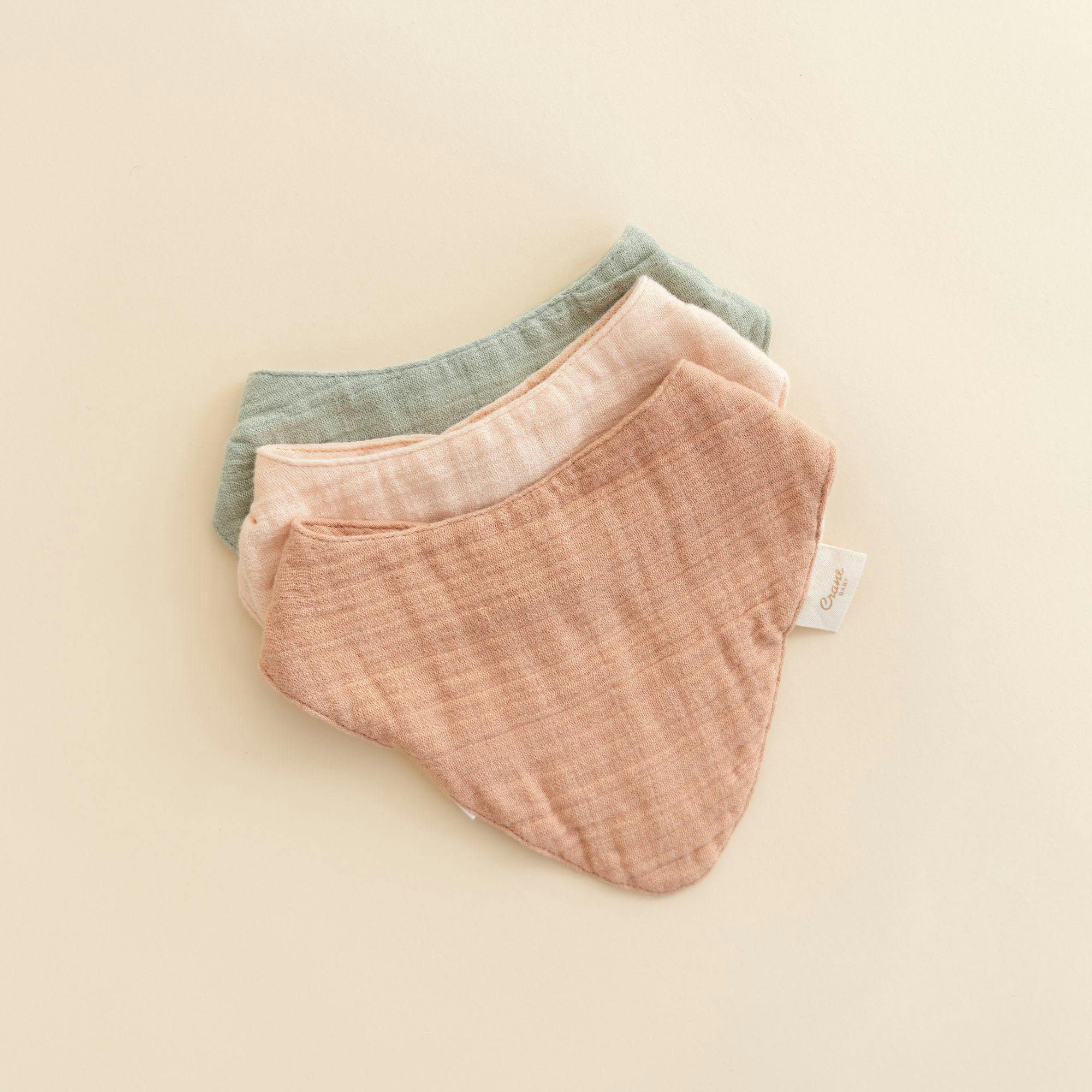 Kaleidoscope Rose Cotton Bandana Baby Bib (3 Pack)