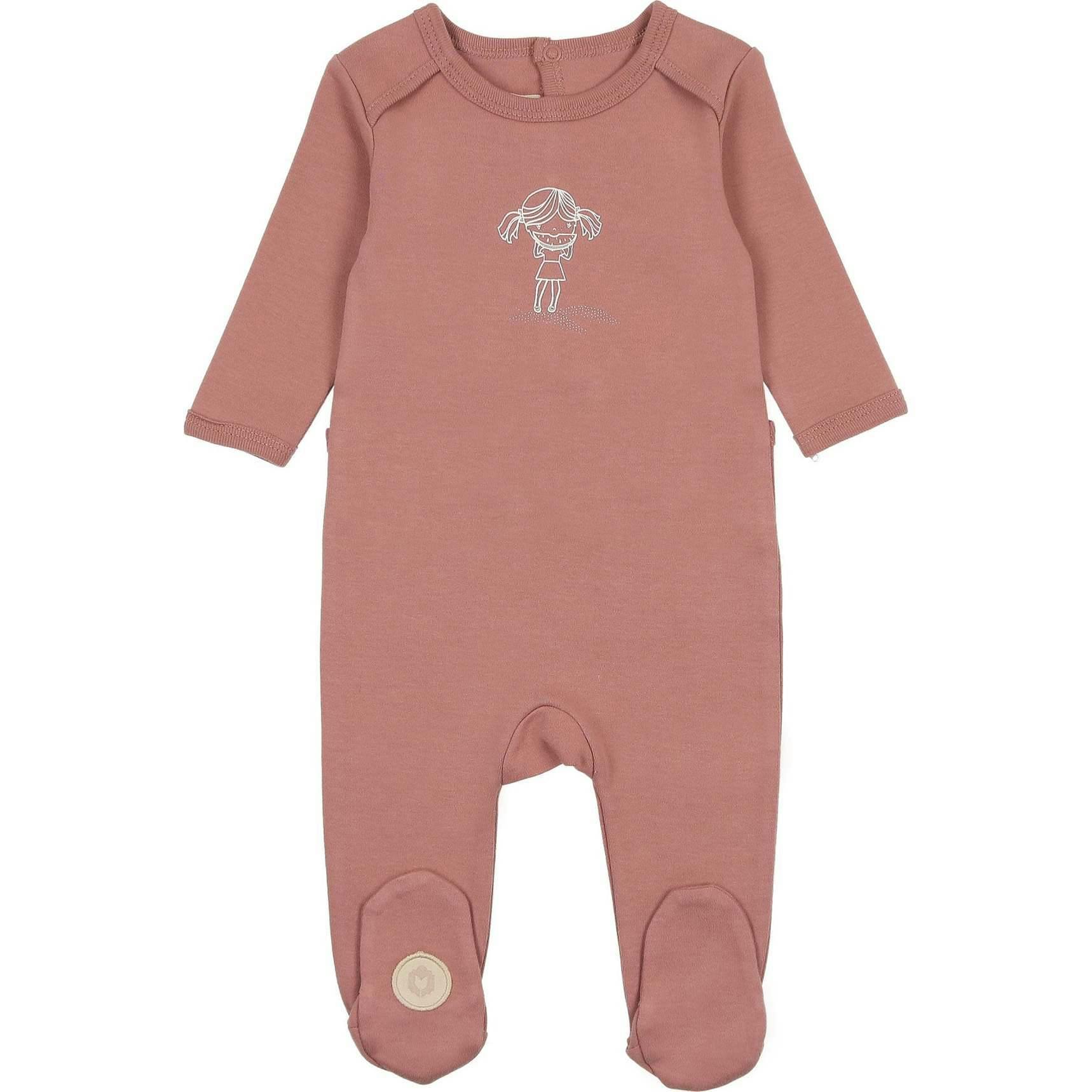 Melon Bites Girls' Footie Rose