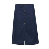 Linen Button Front Skirt