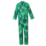 Green holiday pajama set - kids