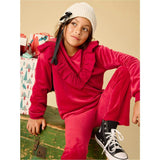 Very Velour Flare Pants, Red