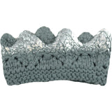 Aiden Hand-Knit Crown, Pink with Gold