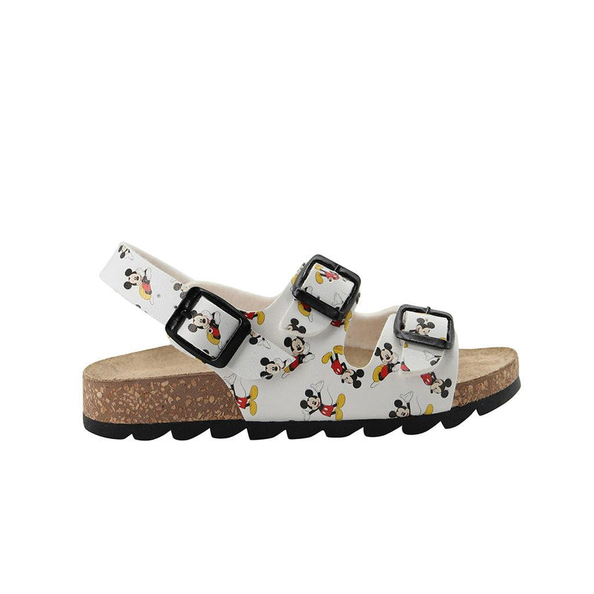 Mickey Mouse white double buckle sandal