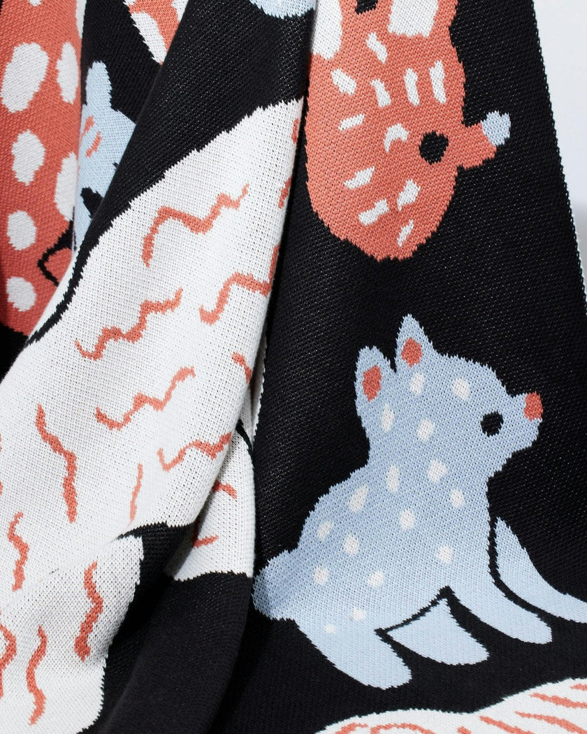 Bow Wow Knit Midi Blanket