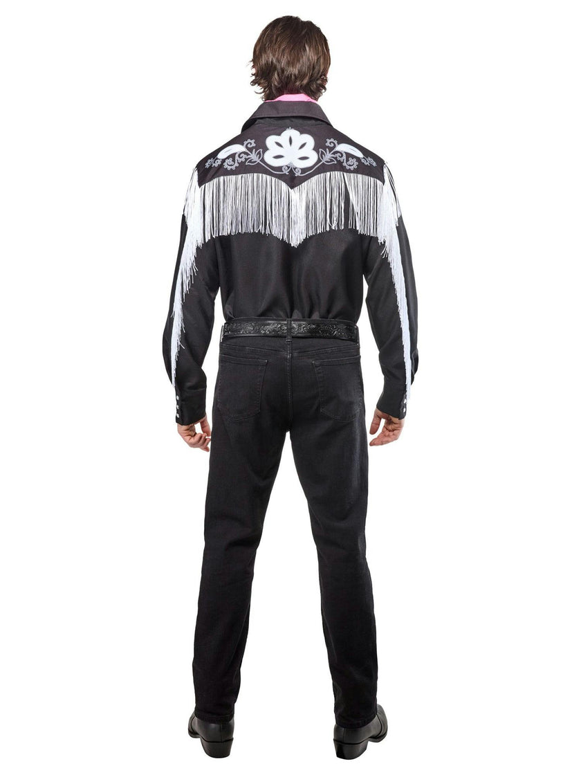 Men's Barbie Movie Western Ken Costume Top and Scarf