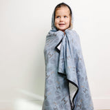 Premium Big Kid Hooded Towel - Starships