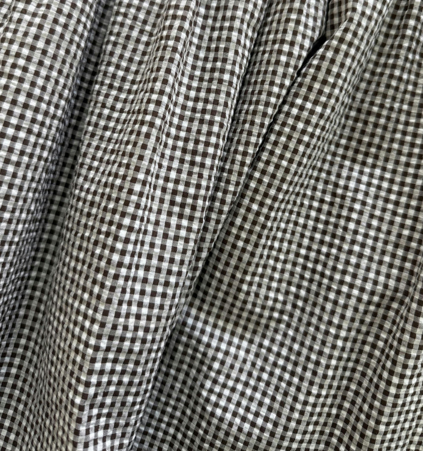 The Fleur Midi Dress - Chocolate Gingham