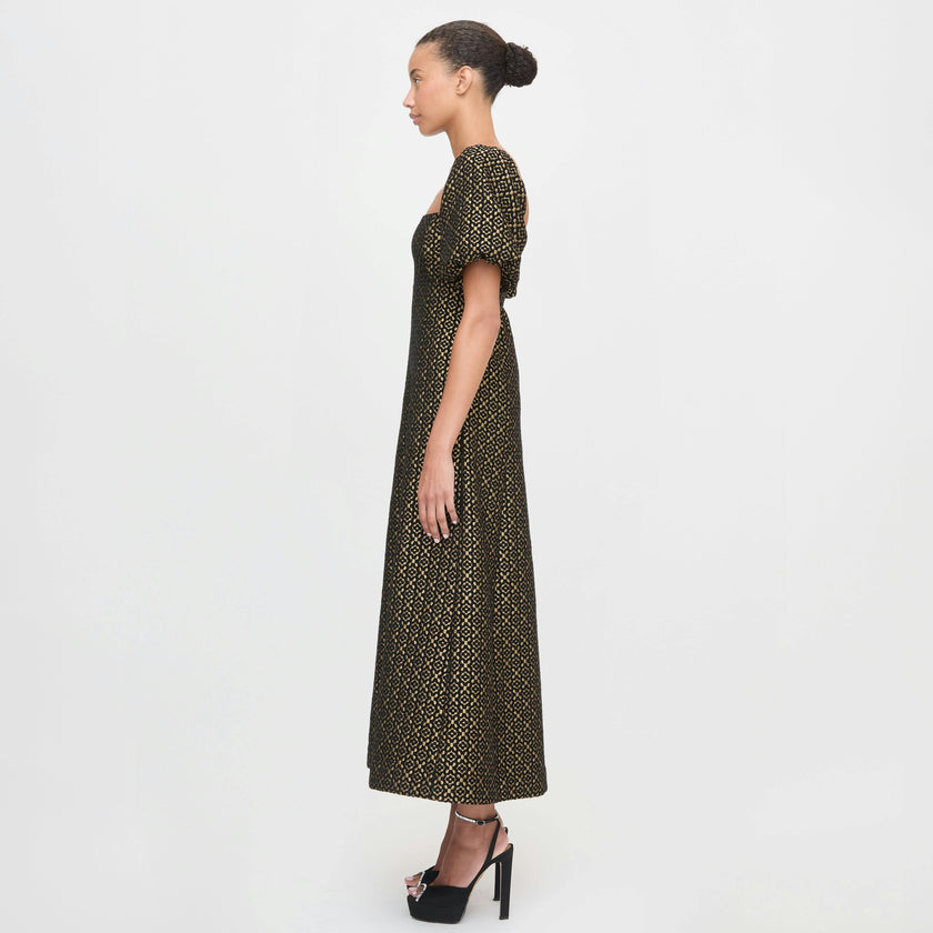 The Matilda Dress - Metallic Brocade