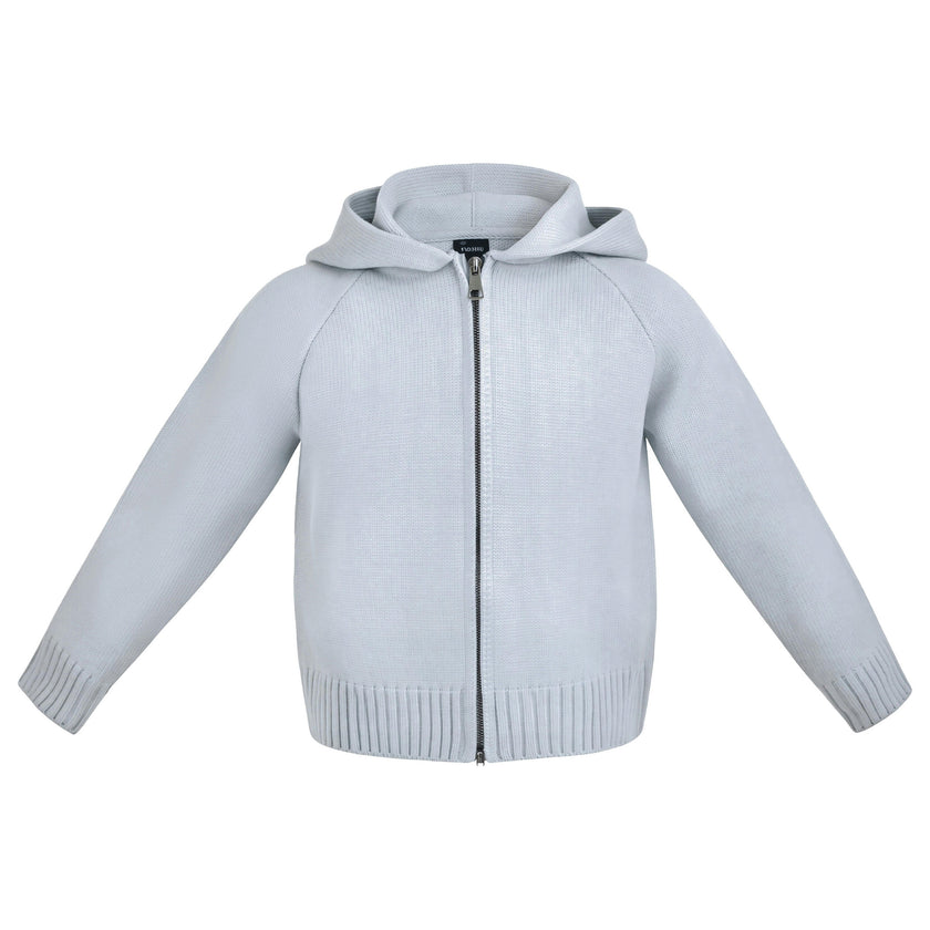 Blue Hooded Puffer Jacket