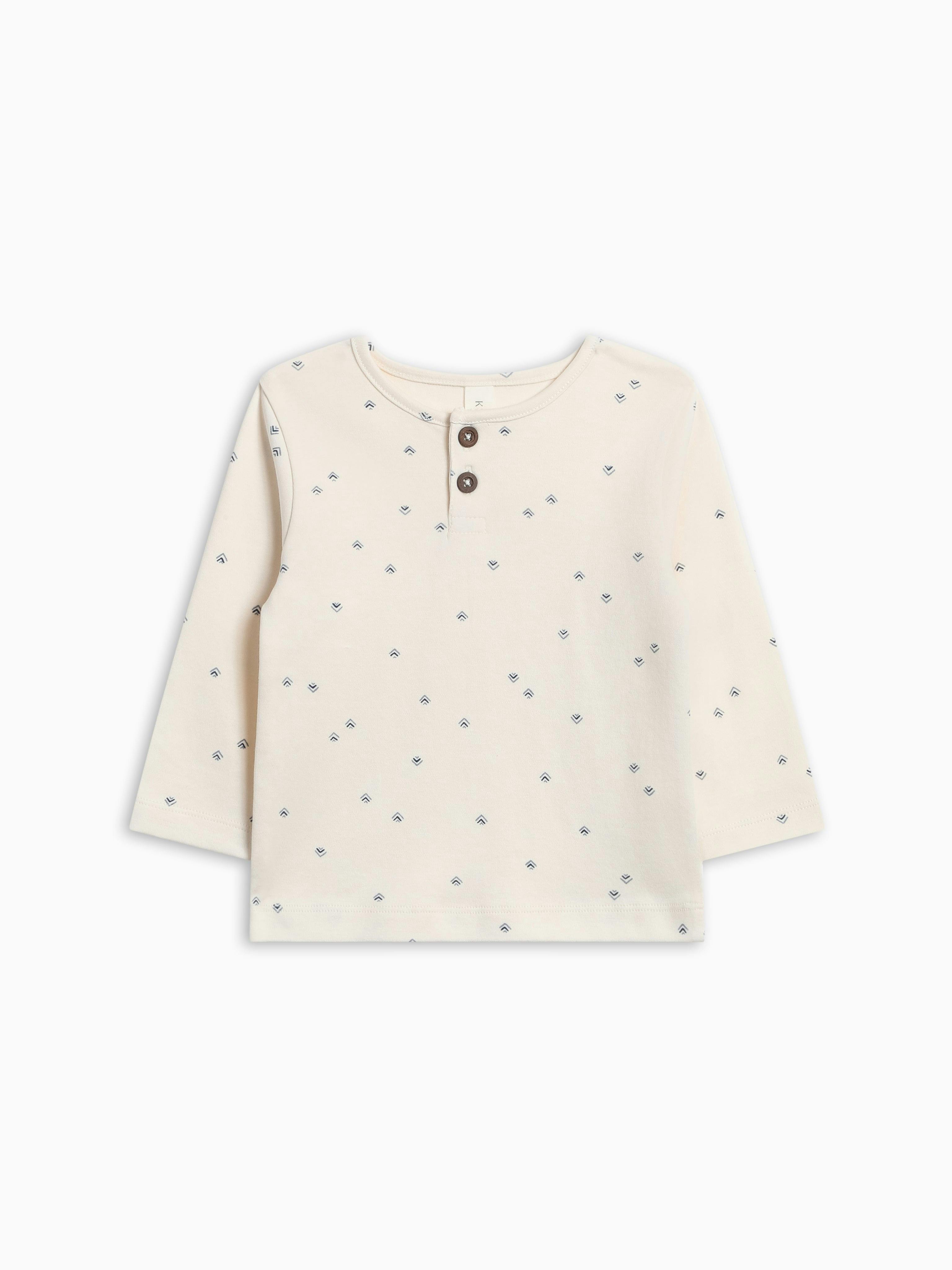 Reef Long Sleeve Henley - Peak / Ivory