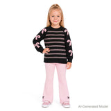 Girls Sweater & Flare Legging Set | Bows on Bows