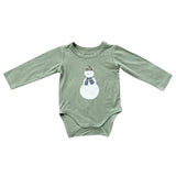 Baby Boy Long Sleeve Bodysuit in Snowman