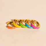Neon Color Chunky Rounded Huggie Hoop Earrings