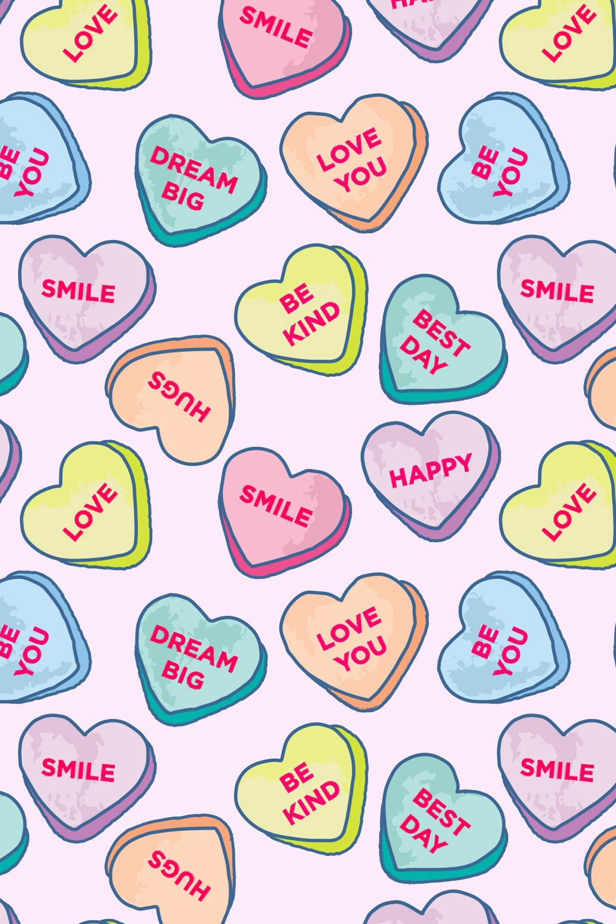 Long Sleeve Pajama Set - Candy Hearts
