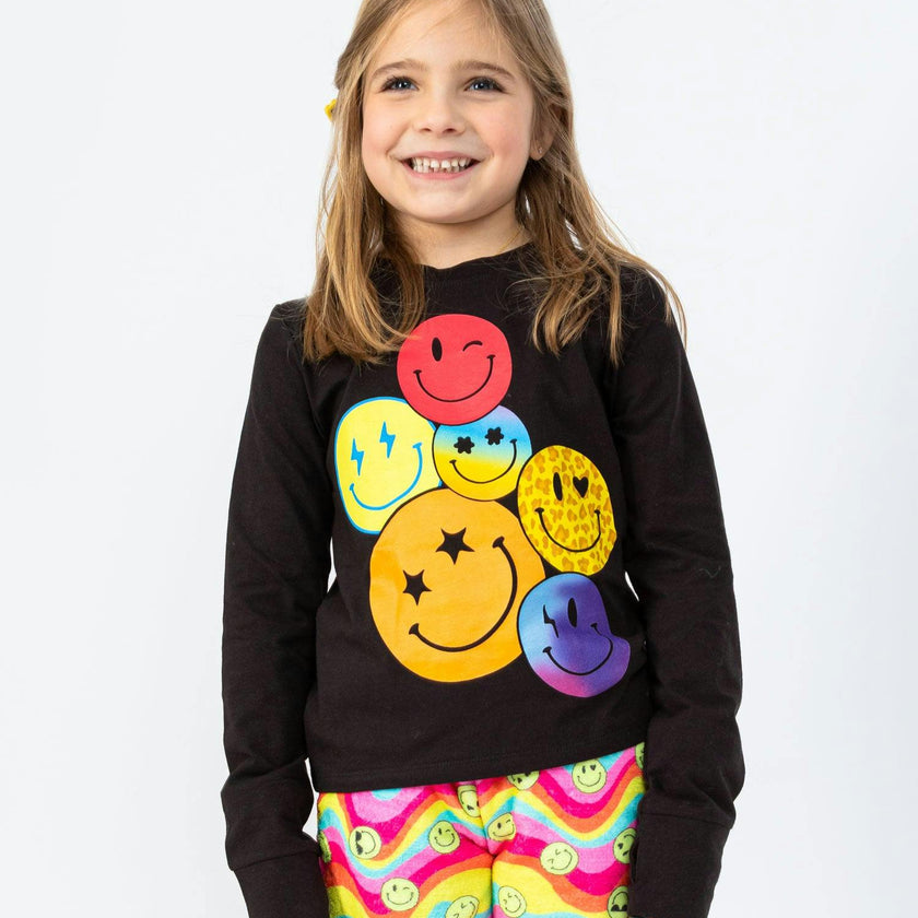 Smiley Faces Long Sleeve Top