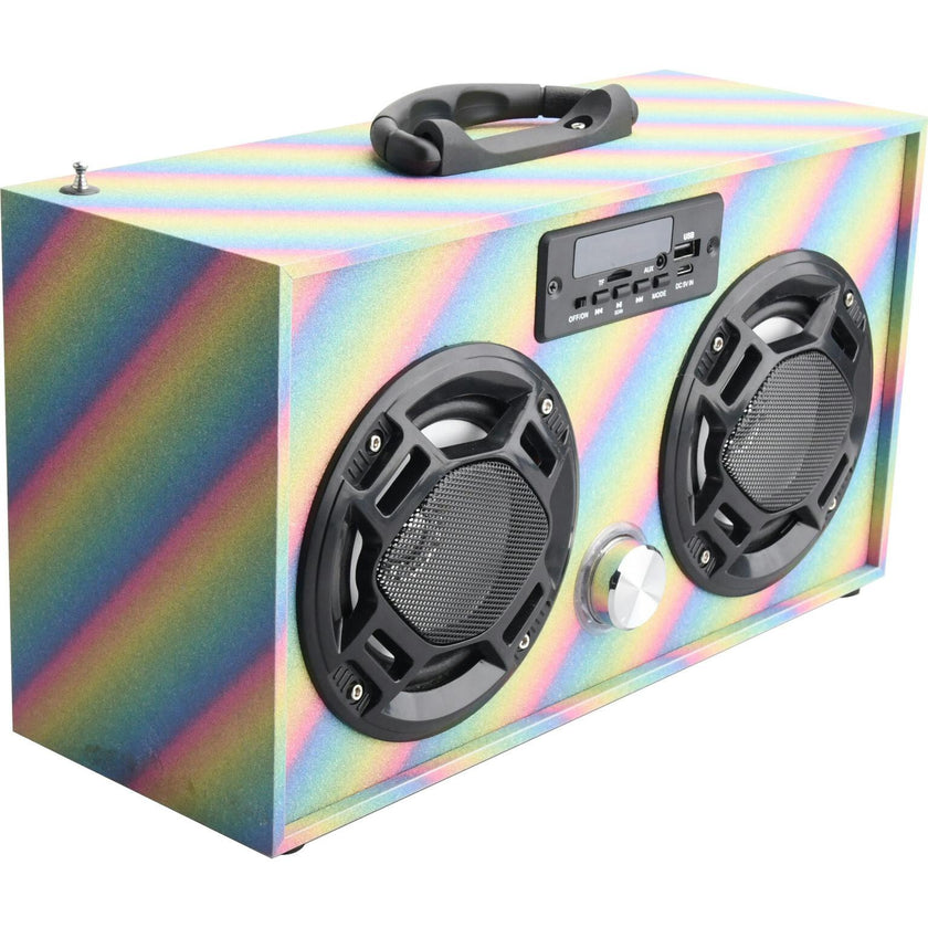 Rainbow Glitter Bluetooth Boombox