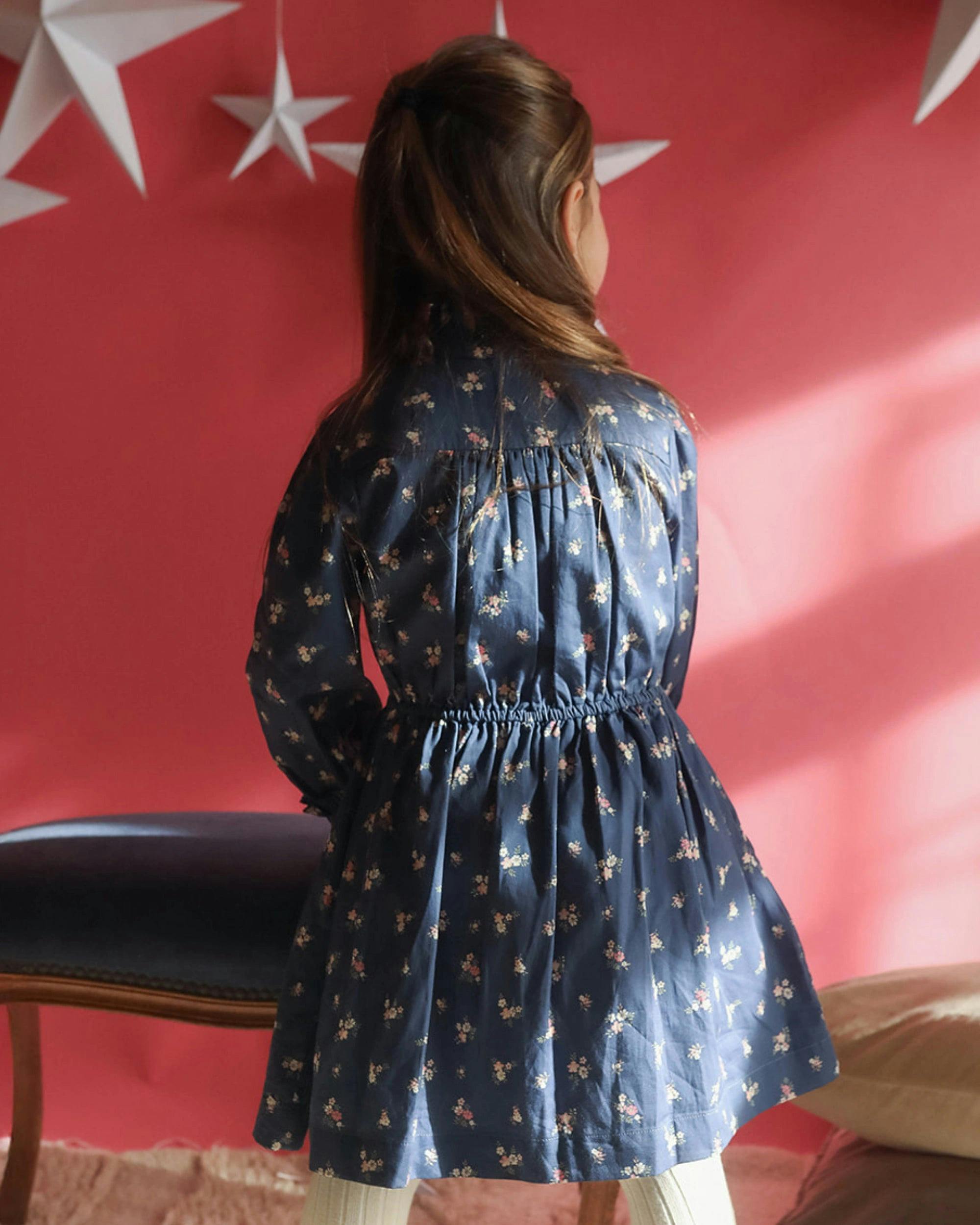 Dawn Dress - Ditsy Bouquet Navy