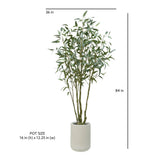 7' Artificial Willow Eucalyptus Tree with Artisan Planter