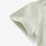 Organic Cotton Pointelle Long Sleeve Romper
