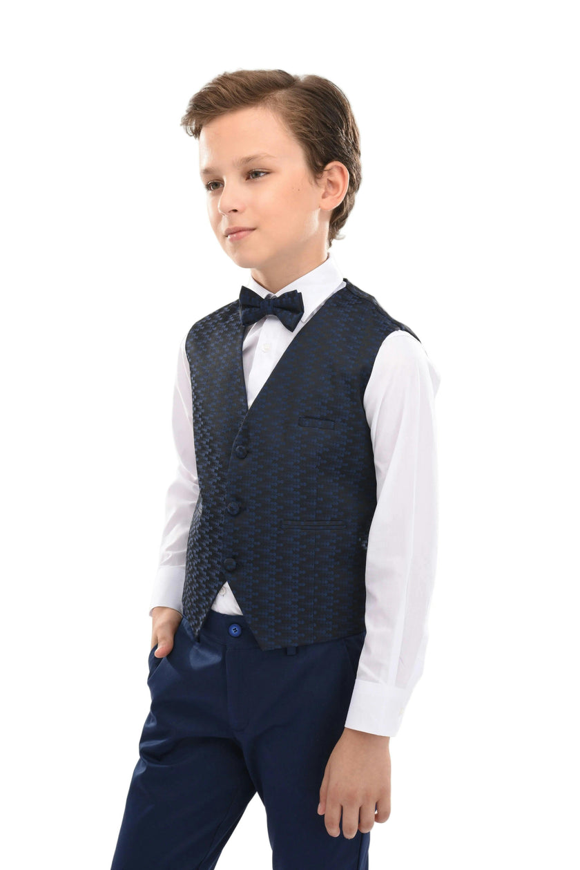 Blue Ezio Vest Outfit Set