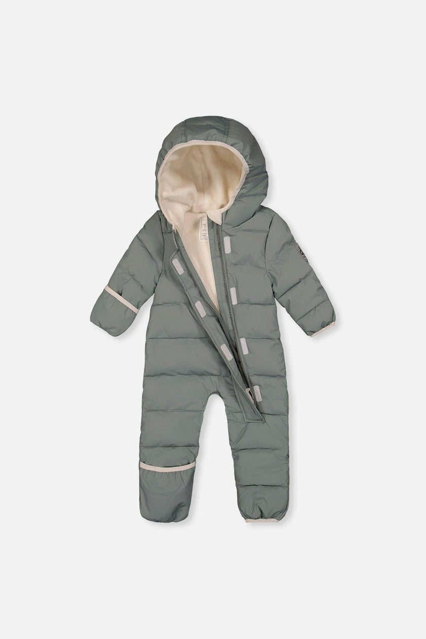 Baby Cloud One Piece Snowsuit Adapted For Car Seats Sage Green
