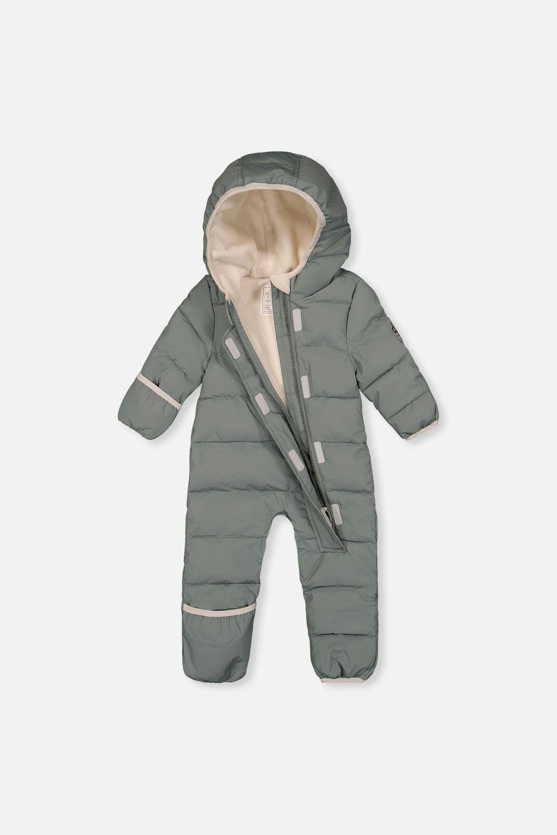 Baby Cloud One Piece Snowsuit Adapted For Car Seats Sage Green