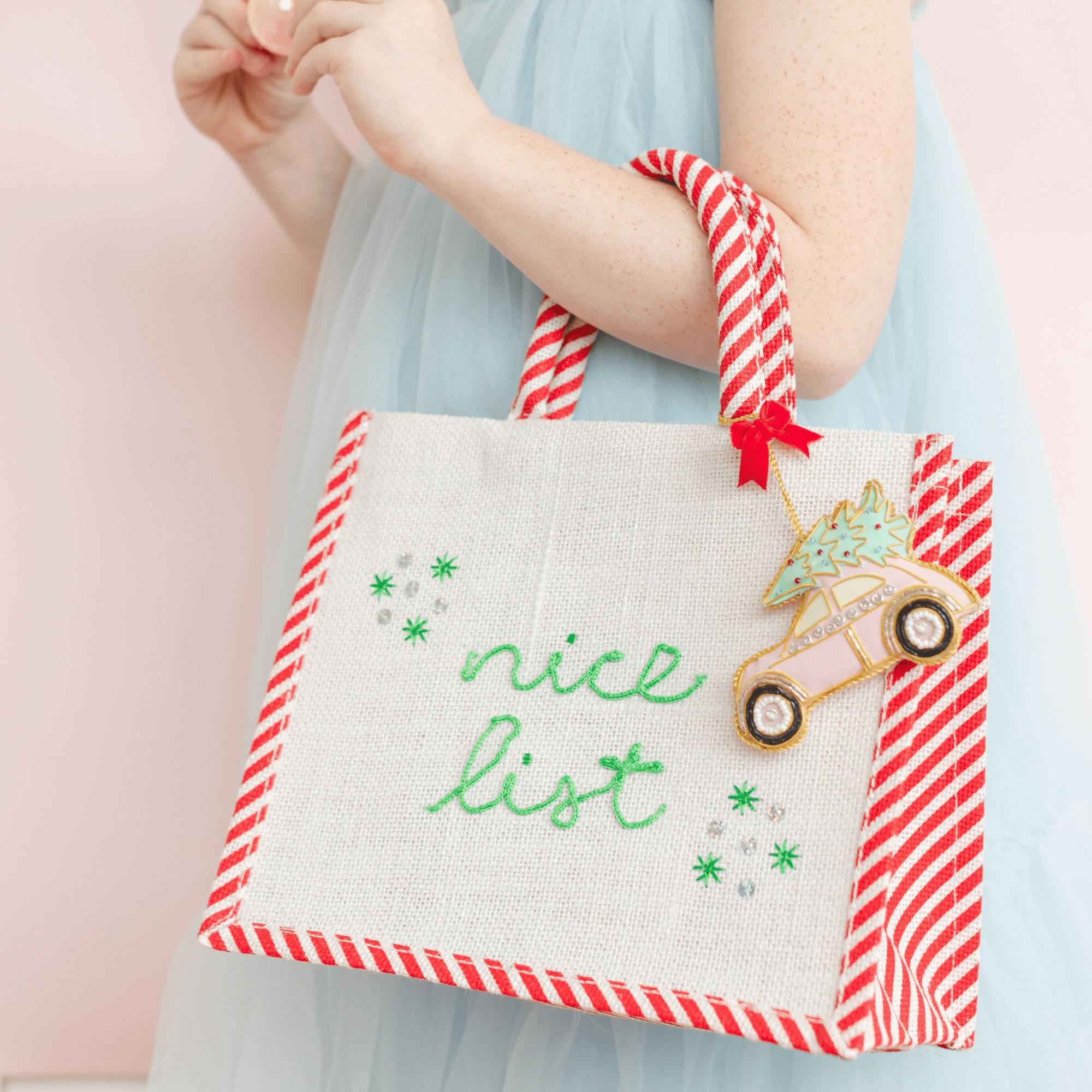 Naughty + Nice Tote, Double Sided