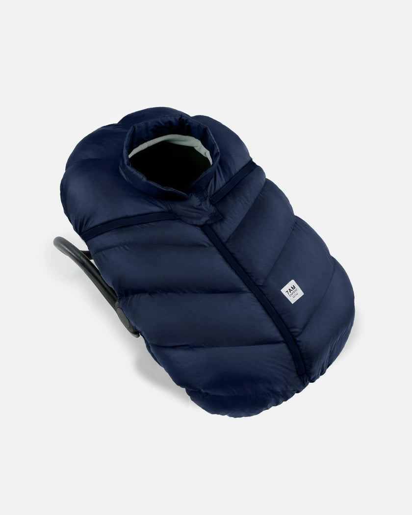 Car Seat Cocoon - Navy Plush