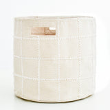Handmade Canvas Storage Basket Lace