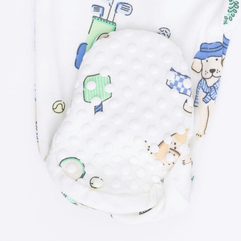 Country Club Dogs Neutral - 2 Way Zipper Footie