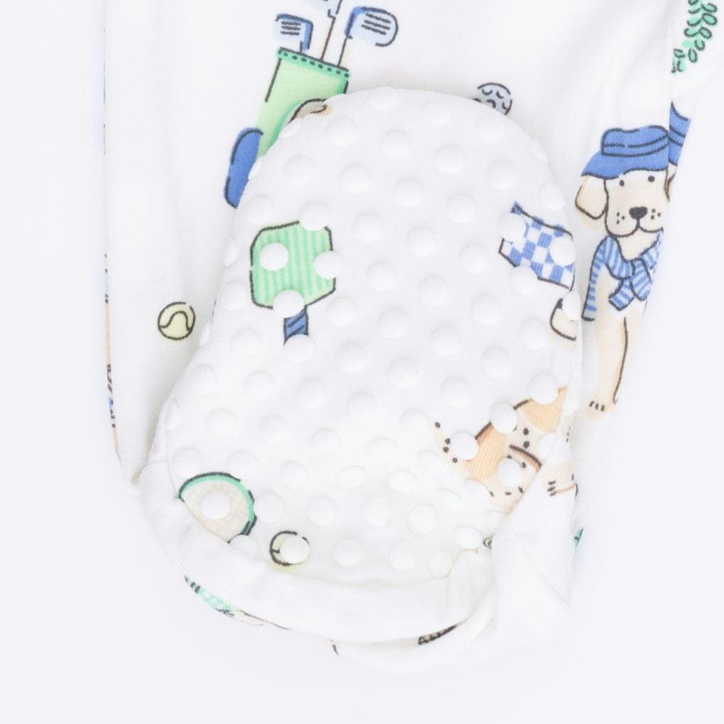 Country Club Dogs Neutral - 2 Way Zipper Footie