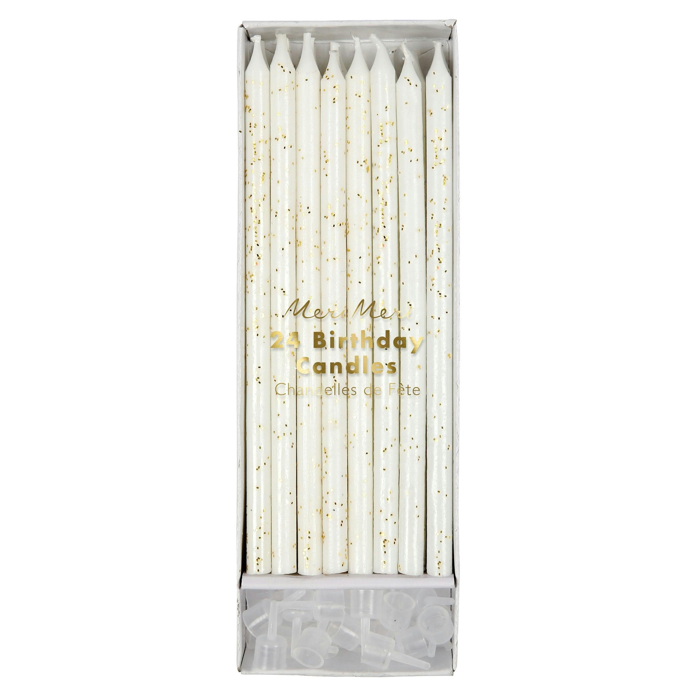 Gold Glitter Candles