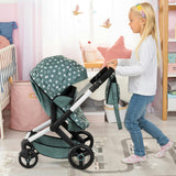 Bayer Design Dolls: Pram Xeo - Stars Green & White