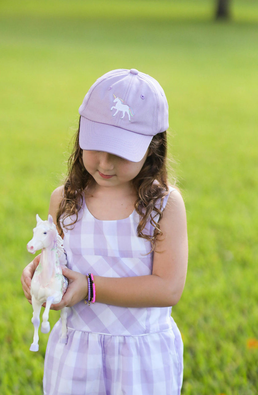 Rainbow Unicorn Bow Baseball Hat